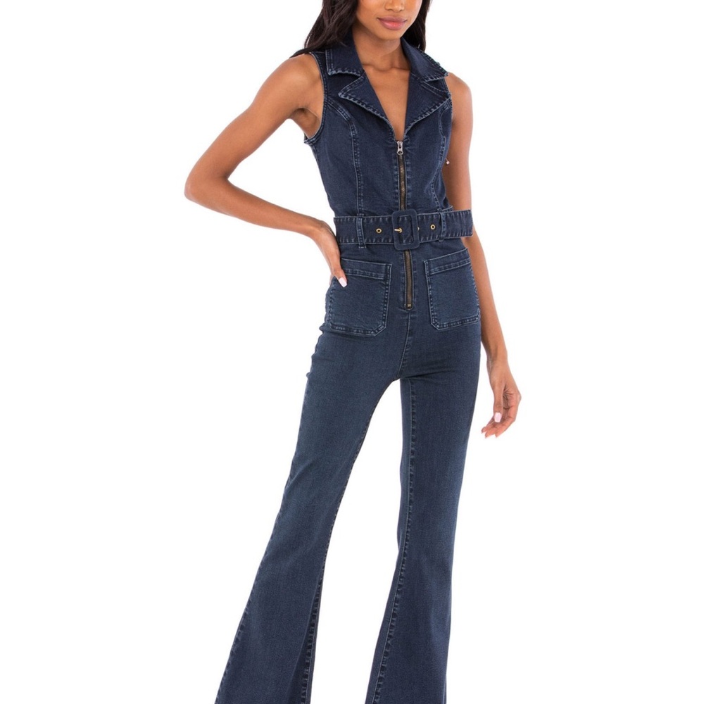 Show Me Your Mumu Jacksonville Denim Jumpsuit - Brand New